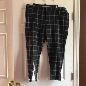 Black and White Plaid Dress Pants
